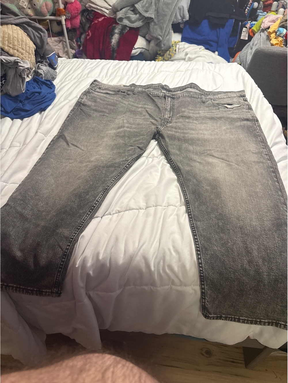 Levi's 502 Stretch Black Slim Fit Jeans Size 56x30